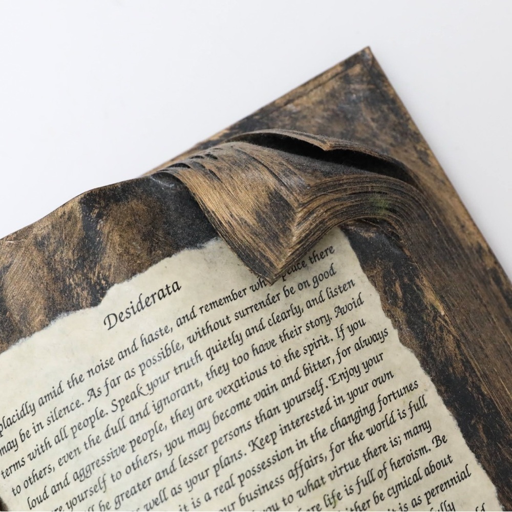 OOAK Unique Vintage Handmade Judith Bond Book decor weathered retro Desiderata - Picture 4 of 9